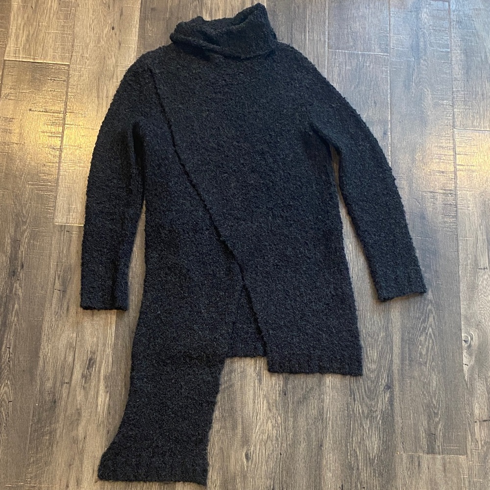 Sacred Threads Charcoal Cowl Neck Sweater